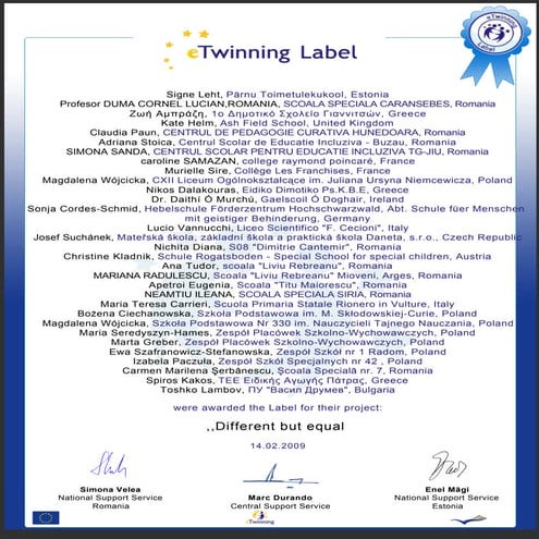 Certificat Different