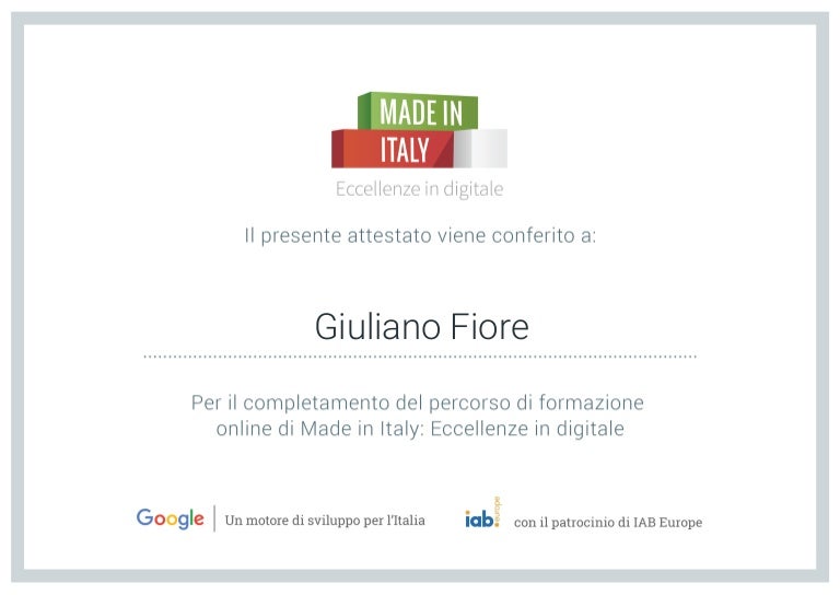 google made in italy