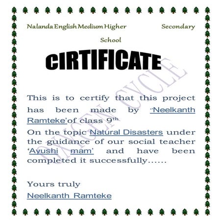 how to write a certificate