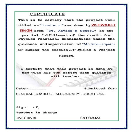 Certificate