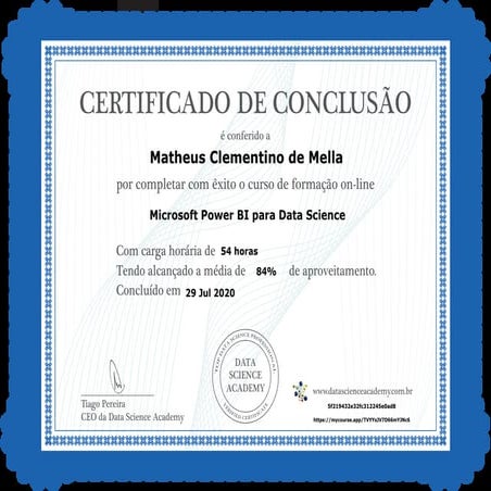 Certificate microsoft-power-bi-para-data-science