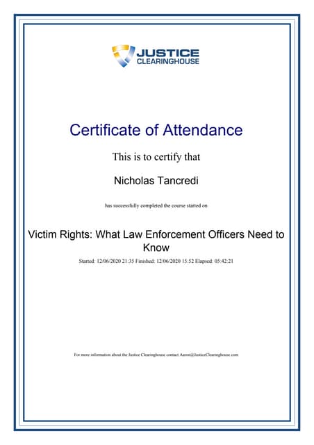 Victim Rights: What Law Enforcement Officers Need to Know	