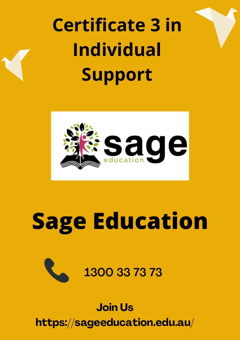 Certificate 3 in individual support