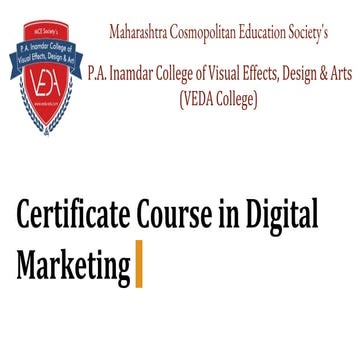 Certificate course in digital marketing