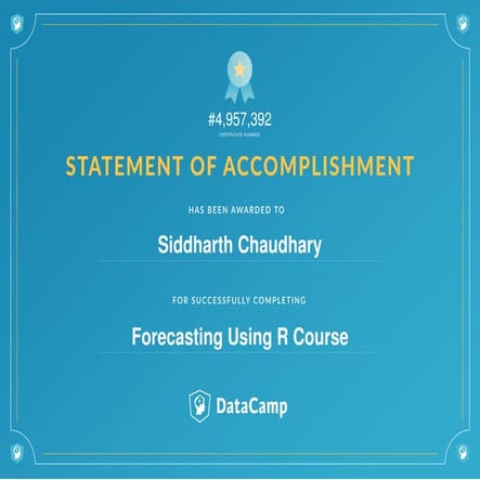 Certificate forecsating using r