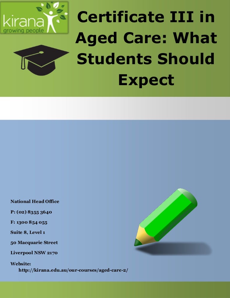 Certificate III in Aged Care What Students Should Expect