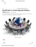 Certificate in International Politics - Edukite
