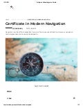 Certificate in Modern Navigation - Edukite
