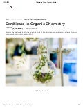 Certificate In Organic Chemistry - Edukite