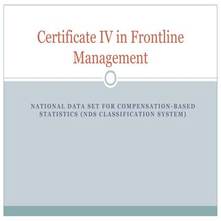 Certificate iv in frontline managem...