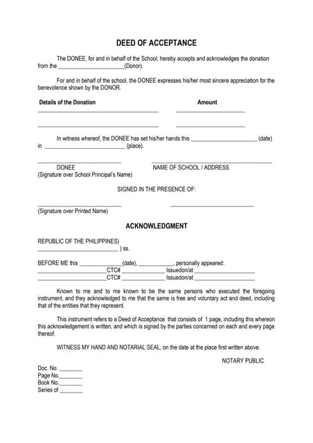 sample certificate of acceptance