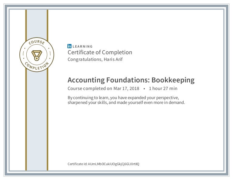 Accounting Foundations Bookkeeping