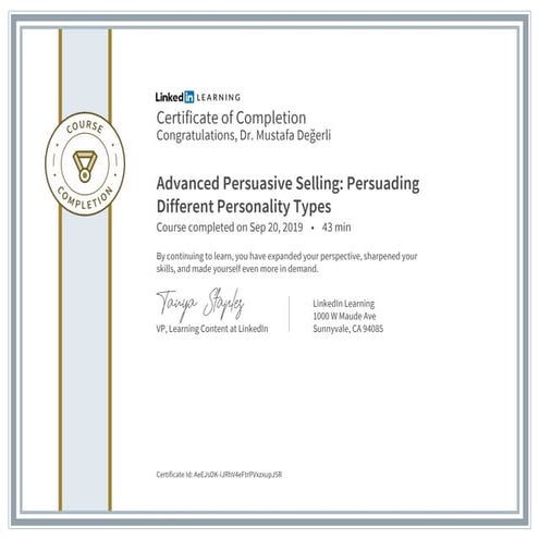 Dr. Mustafa Degerli - 2019 - Advanced Persuasive Selling Persuading ...