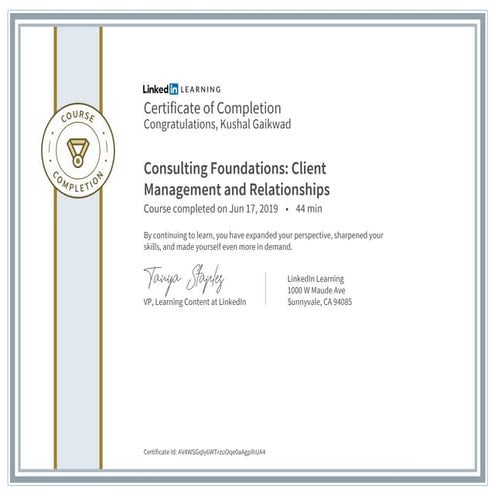 Consulting Foundations - Client Management and Relationships