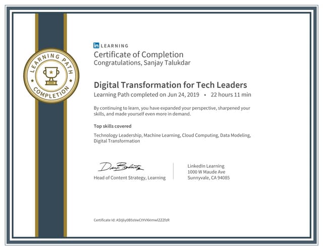 Digital Transformation Certification Harvard Certificate of completion Digital Transformation for Tech Leaders | PPT