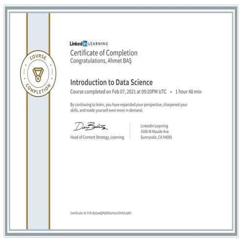 Introduction to Data Science Certification