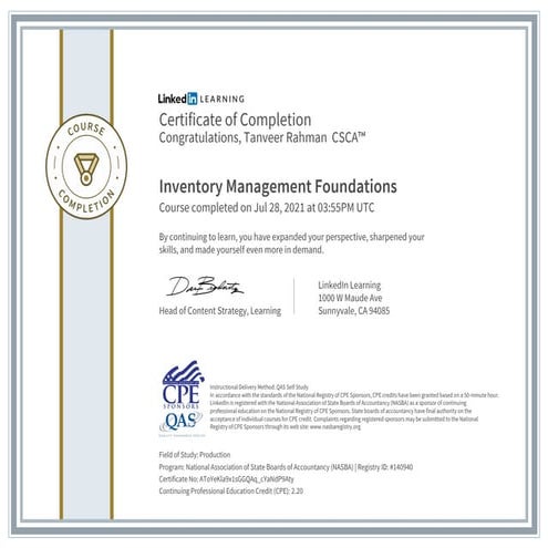 Certificate of completion inventory management foundations (1)