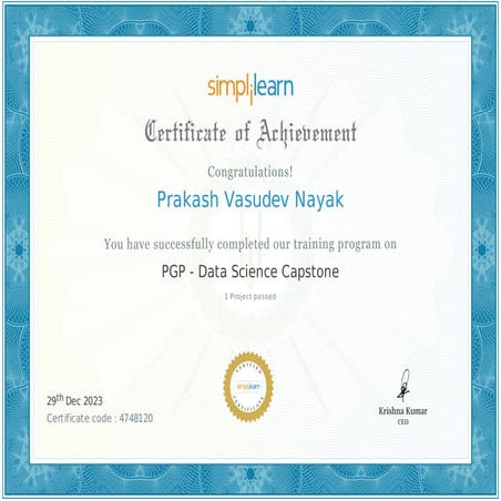 Certificate Of Completion – PC DS - Data Science Capstone – Certificate ...