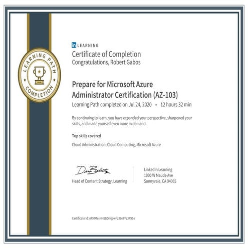 LinkedIn Learning - Prepare for Microsoft Azure Administrator Certification (...