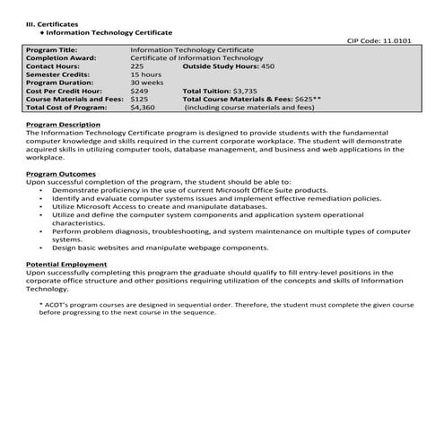 Technical Certificate of Information Technology PDF