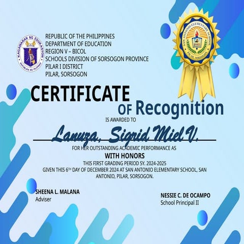 Certificate of recognition grade 6 hermes.pptx