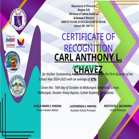 2nd quarter Certificate-of-Recognition.pptx