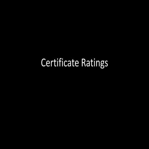 Certificate ratings