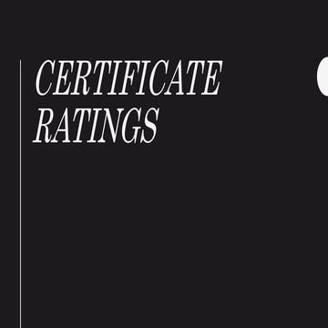 Certificate ratings