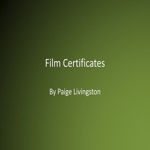 Certificates