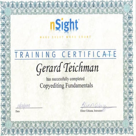 Certificates of Completion