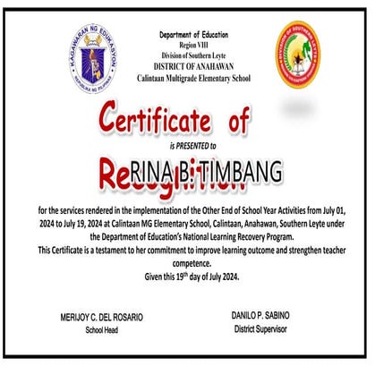 CERTIFICATES OF RECOGNITION FOR NLC.pptx