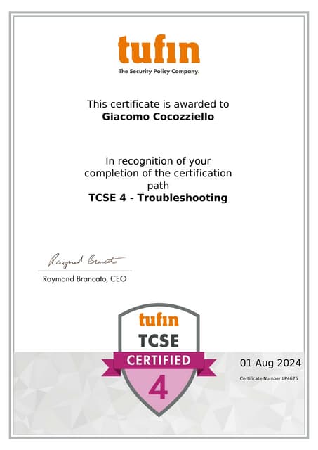 Certification Tufin TCSE 3 - Administration | PDF | IT and Internet ...