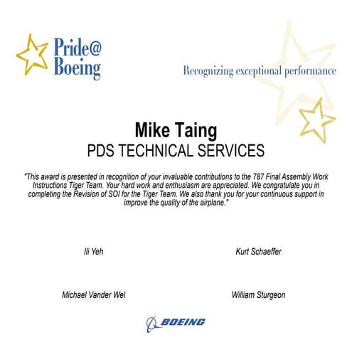 Recognition_787 Final Assembly Work Instructions