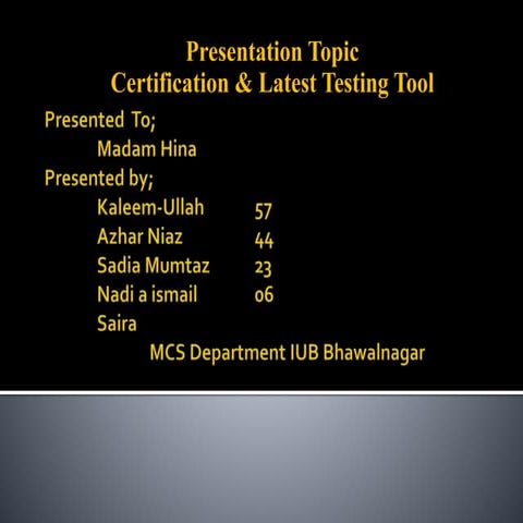 Certification | PPTX
