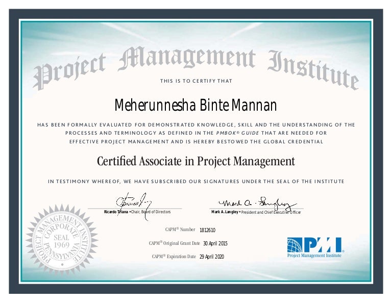 Certified Associate in Project Management