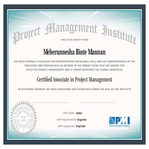 Certified Associate in Project Management