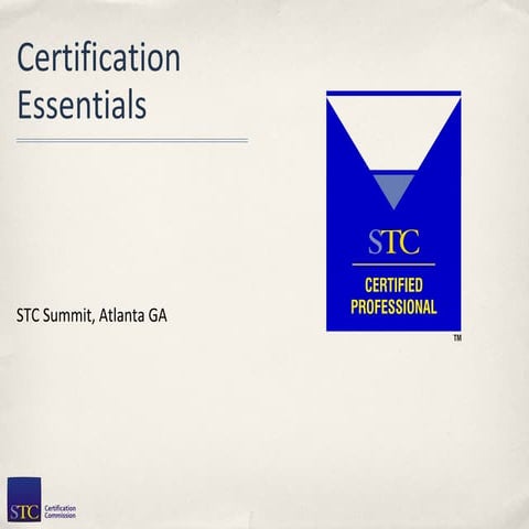 Certification essentials