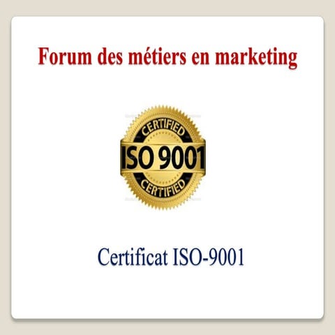 Certification iso 9001