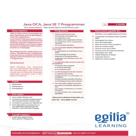 Certification java oca | PDF