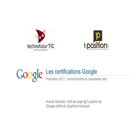 Certifications google