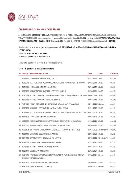 fornisce aiuto per gli esami universitari