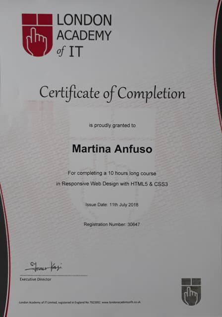HTML-CSS Certificate | PDF