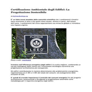 Certificazione ambientale degli edi...
