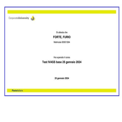 Certificazione IVASS | PDF