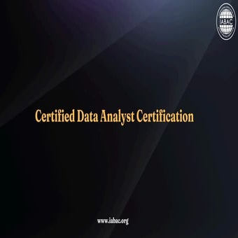 Certified Data Analyst Certification | IABAC