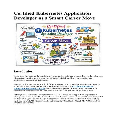 Certified Kubernetes Application Developer as a Smart Career Move | PDF