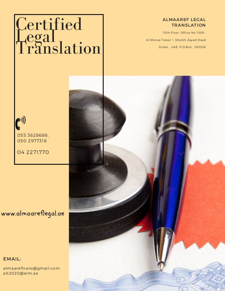 Certified Legal Translation Agency in Dubai