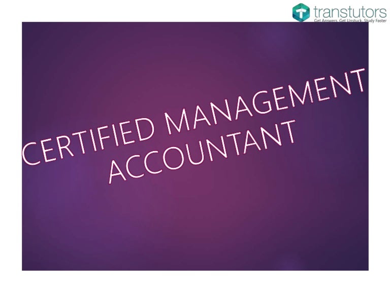 Certified Management Accountant Accounting