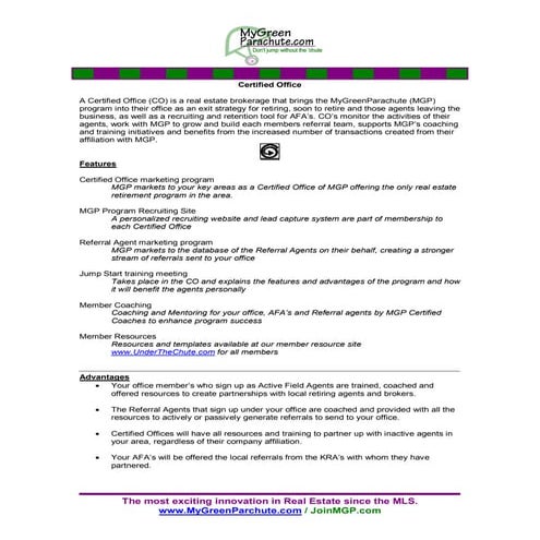 Certified Office  Features