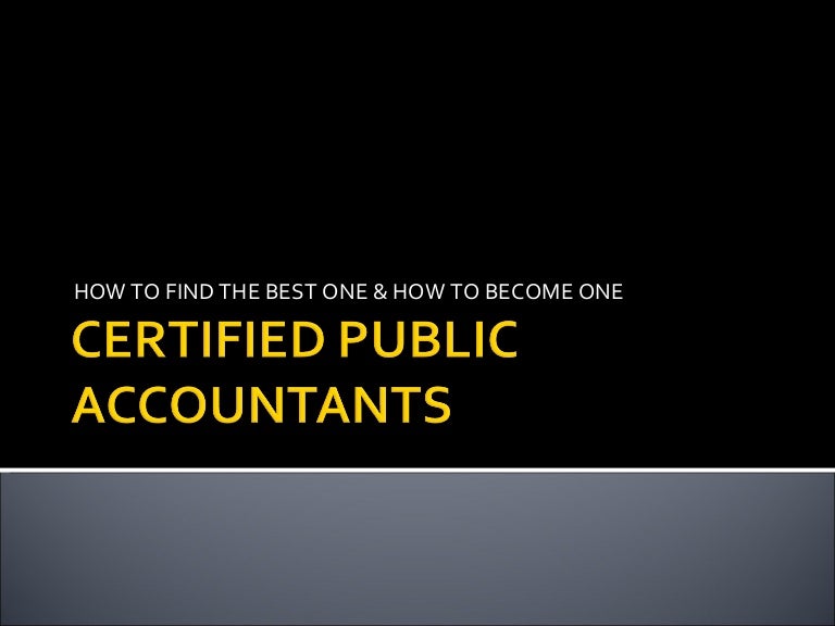 Certified public accountants